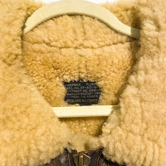 TYPE B-3 SHEEPSKIN FADELESS MILITARY JACKET - Picture 8 of 13